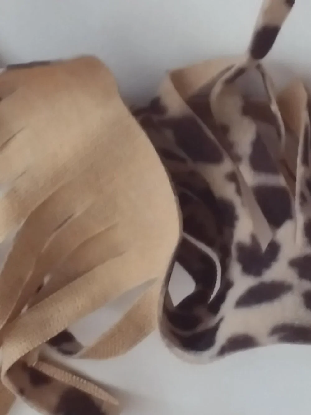 Animal Print Trim Ribbon lot of 3, spots stripes, grosgrain smooth-face jacquard